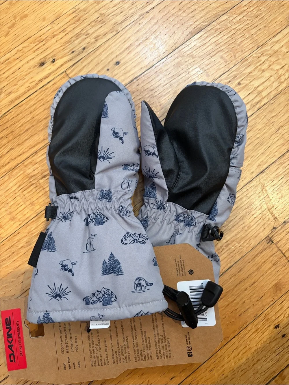 Dakine Toddler Scrambler Ski and Snowboard Mitten Medium Years 2-3 Forest Friend